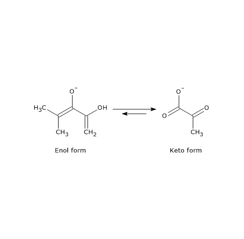 Enol-keto tautomerization of pyruvate