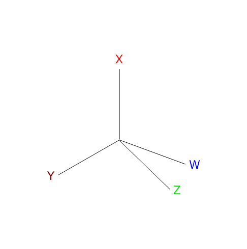 Tetrahedral atom that bears to four different ligands